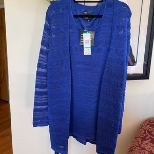 Jones NY womens blouse with built in shirt and cardigan